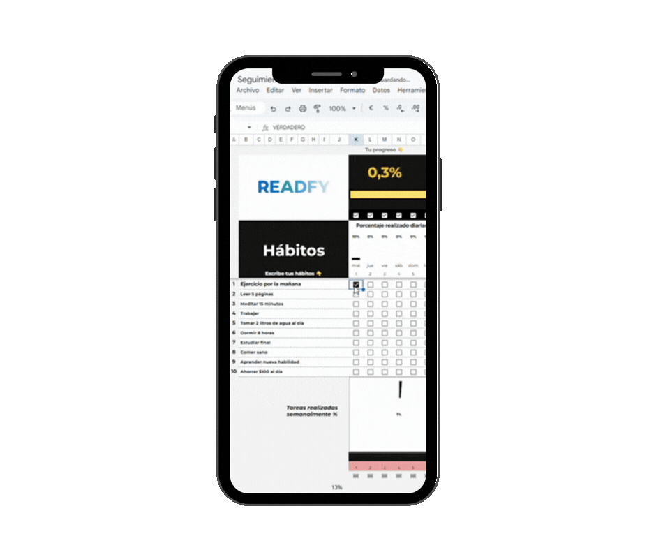 TRACKER DE HÁBITOS + REGALOS.❤️‍🔥Organizas tu semana y mejoras en todos tus aspectos