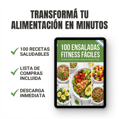 100 Ensaladas Fitness para Transformar tu Alimentación - Recetas fáciles